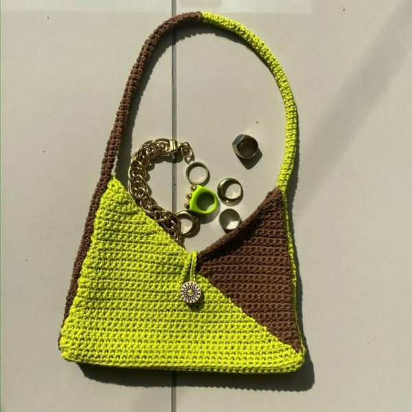 Crochet Bag Pattern -Two Tone V