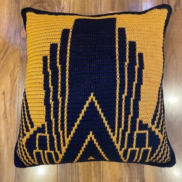 Crochet Cushion Cover Pattern Art Deco Main