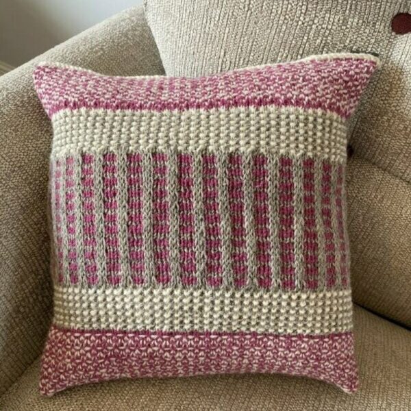 Cushion Cover Knitting Pattern - Slip Stitch