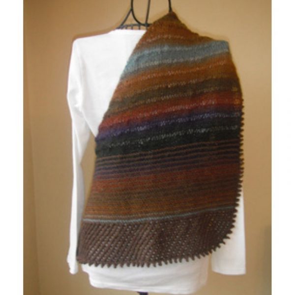 Garter and Lace Triangular Shawl Knitting Pattern